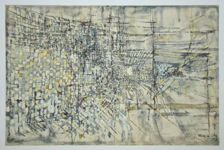 Heliogravüre Vieira Da Silva - La garde des anges - 1950