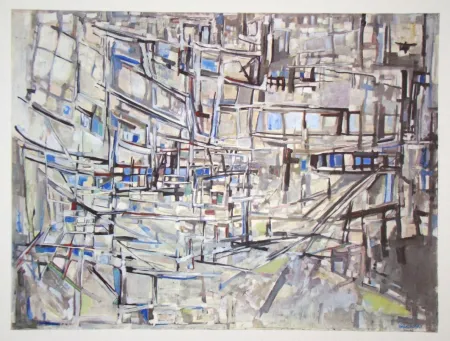 Heliogravüre Vieira Da Silva - La verrière - 1953