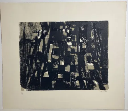 Lithographie Vieira Da Silva - L’Échiquier. 1961