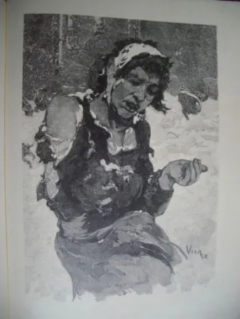 Holzschnitt Vierge - La misère à Londres