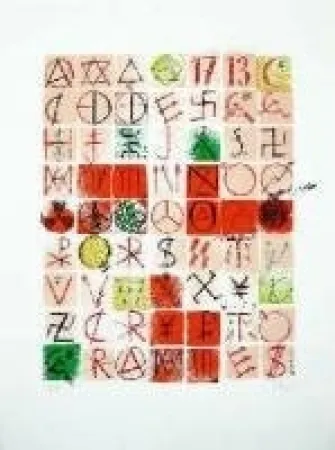 Siebdruck Villeglé - Cryptogramme