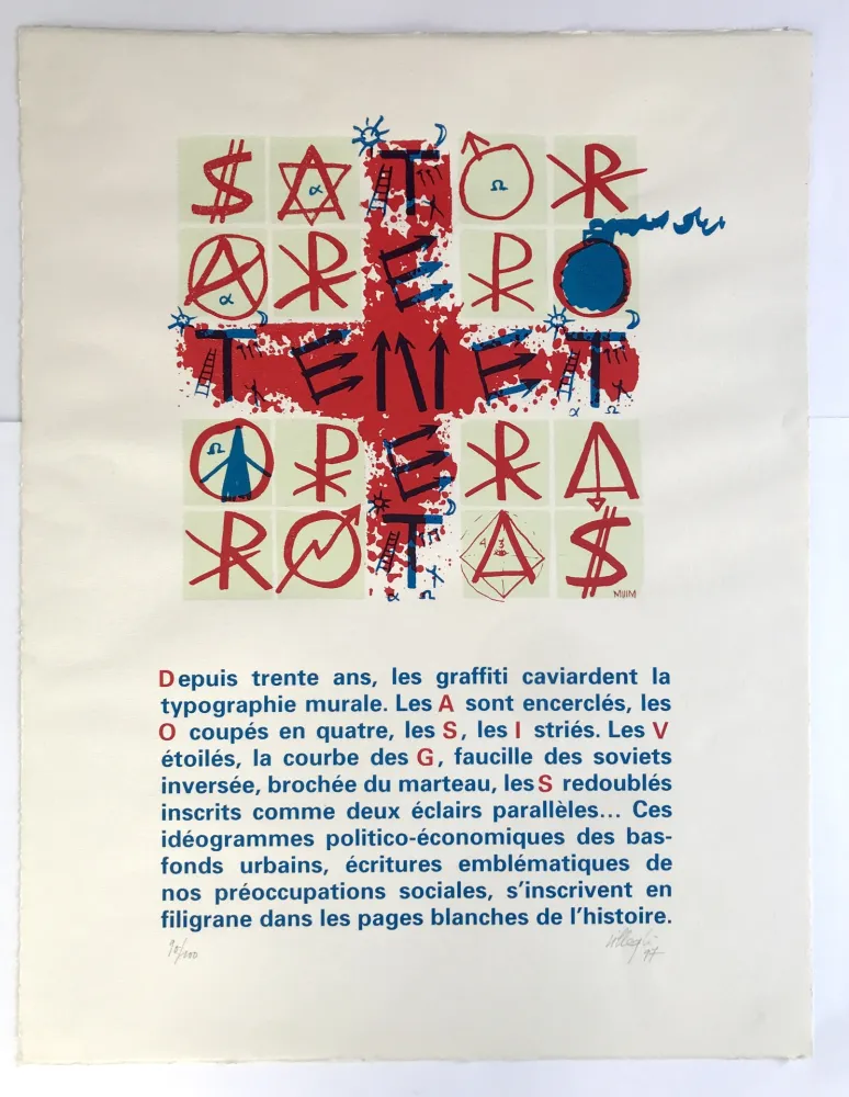 Siebdruck Villeglé - SATOR