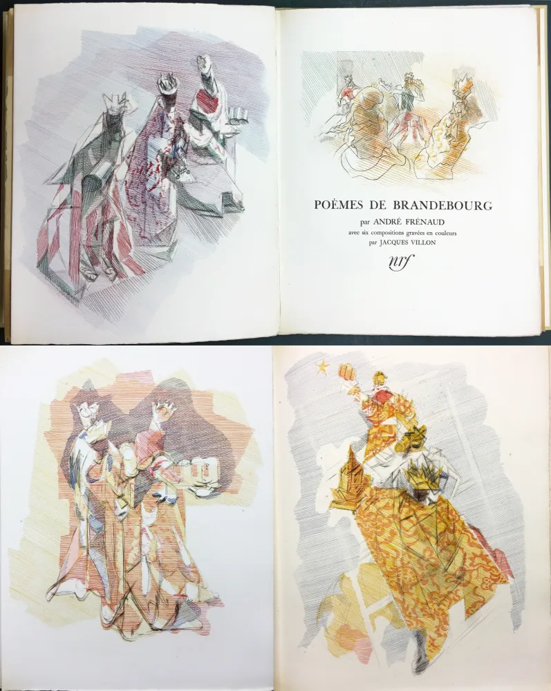 Illustriertes Buch Villon - André Frénaud : POÈMES DE BRANDEBOURG (1947)