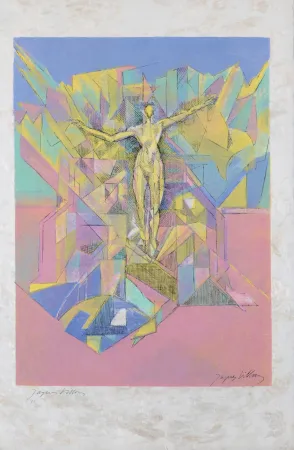 Lithographie Villon - Prométhée délivré, 1960