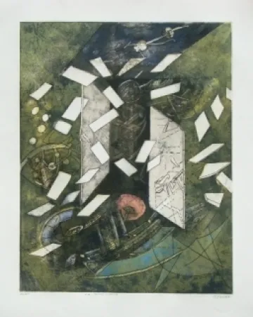 Radierung Und Aquatinta Visat - La porte étroite