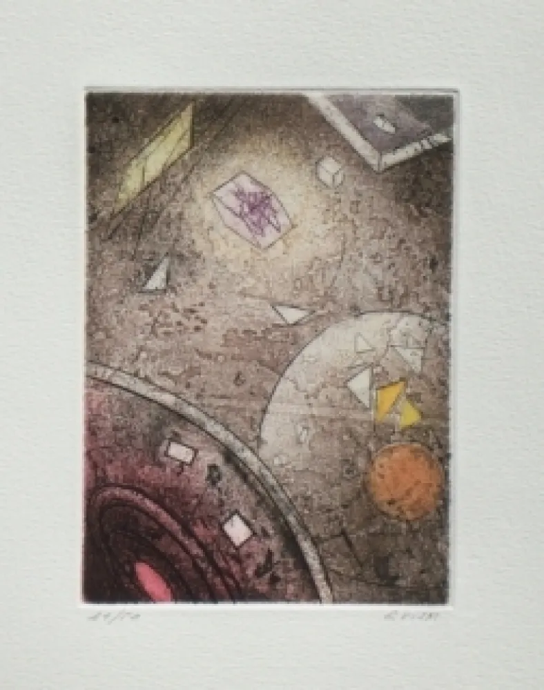 Radierung Und Aquatinta Visat - La Promenade