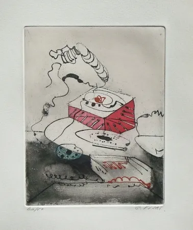 Radierung Und Aquatinta Visat - Le Téléphon