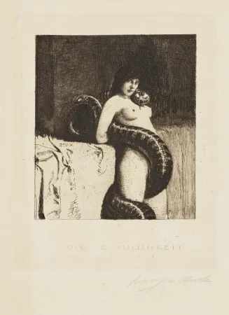 Radierung Von Stuck - Die Sinnlichkeit
