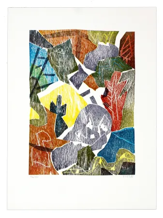 Holzschnitt Voss - Chemin de bois 