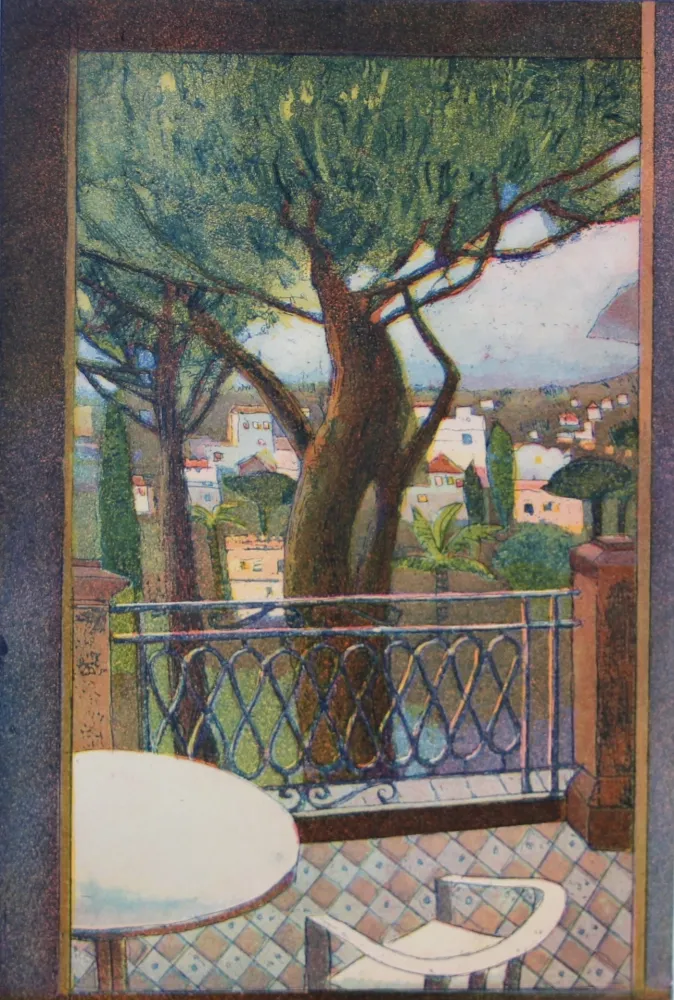 Aquatinta Votteler - Südliche Terrasse