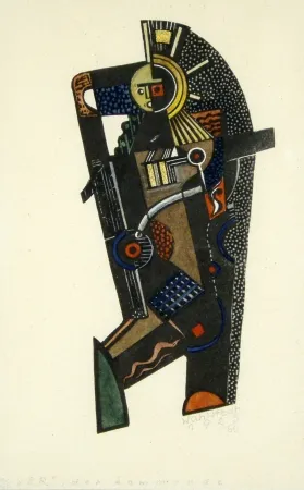 Linolschnitt Wahlstedt - Er, der Kommende (The one to come)