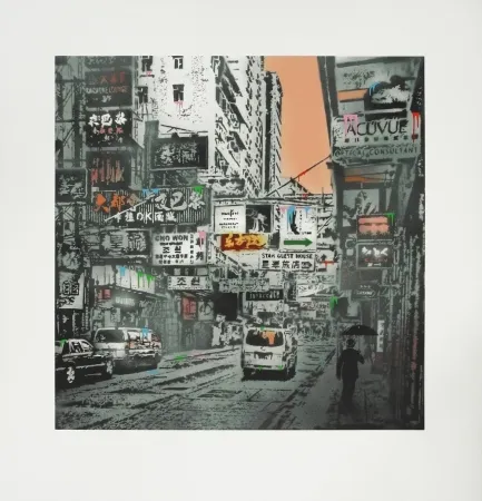 Siebdruck Walker - Basking in the glory - Hong Kong Street Scene #1