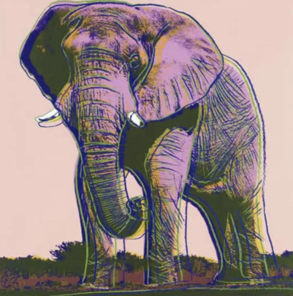 Siebdruck Warhol - African Elephant, Endangered Species Series (FS II.293)