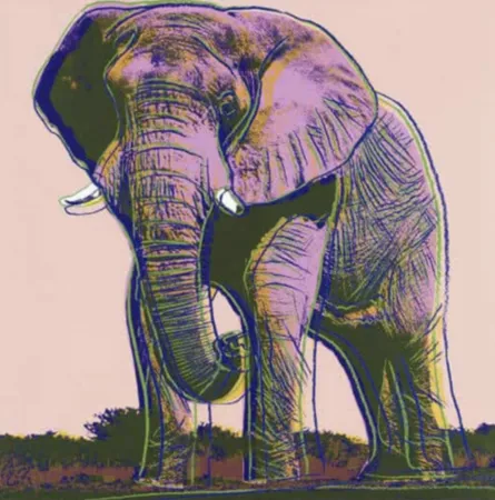 Siebdruck Warhol - African Elephant, Endangered Species Series (FS II.293)