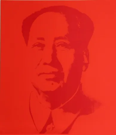 Siebdruck Warhol (After) - Mao - Red