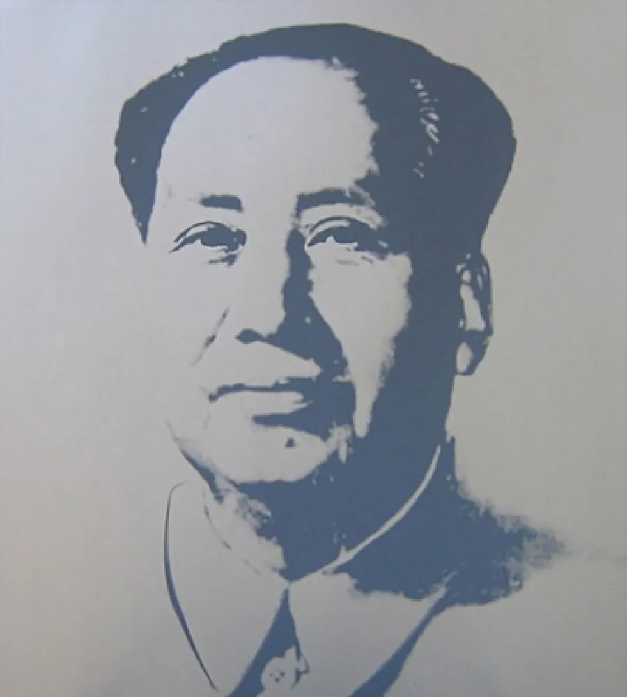 Siebdruck Warhol (After) - Mao - Silver