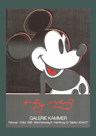 Lithographie Warhol - Andy Warhol: 'Mickey' 1982 Offset-lithograph