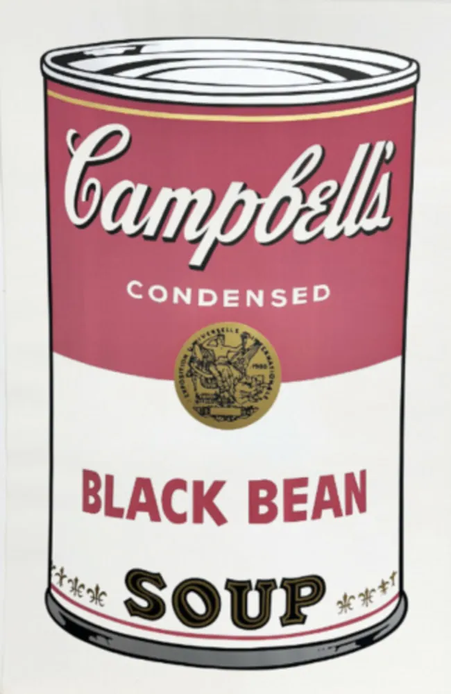 Siebdruck Warhol - Campbell's Soup Can I: Black Bean