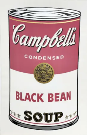 Siebdruck Warhol - Campbell's Soup Can I: Black Bean