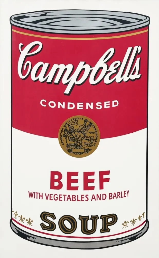 Siebdruck Warhol - Campbell's Soup I: Beef with Vegetables and Barley