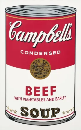 Siebdruck Warhol - Campbell's Soup I: Beef with Vegetables and Barley