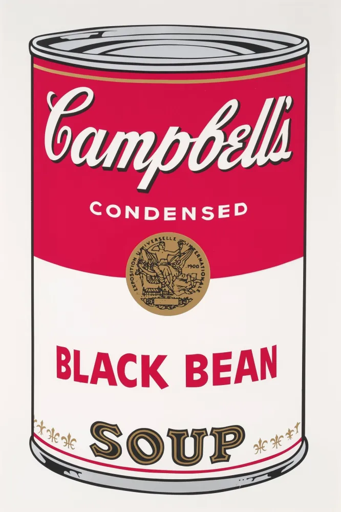 Siebdruck Warhol - Campbell's Soup I: Black Bean (FS II.44)