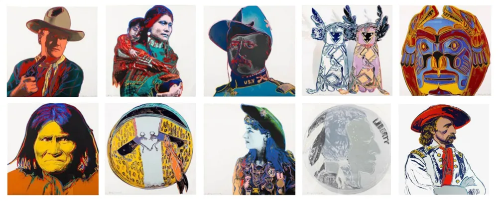 Keine Technische Warhol - Cowboys and Indians Complete Portfolio (FS II.377 - FS II.386)