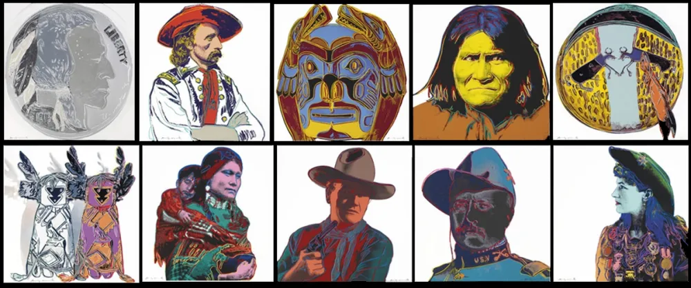 Siebdruck Warhol - Cowboys and Indians Complete Portfolio (FS II.377 - FS II.386)