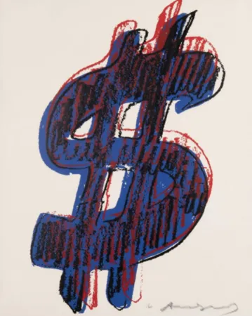 Siebdruck Warhol - Dollar Sign