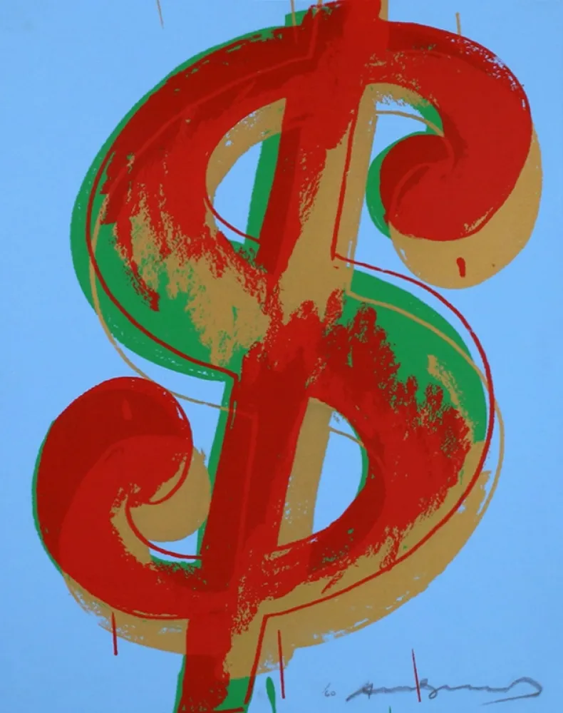 Siebdruck Warhol - Dollar Sign 277
