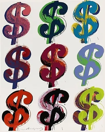 Siebdruck Warhol - Dollar Sign (9) FS II.286
