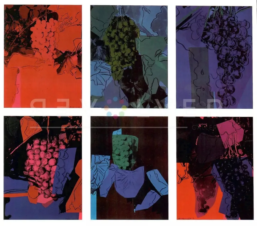 Siebdruck Warhol - Grapes Complete Portfolio