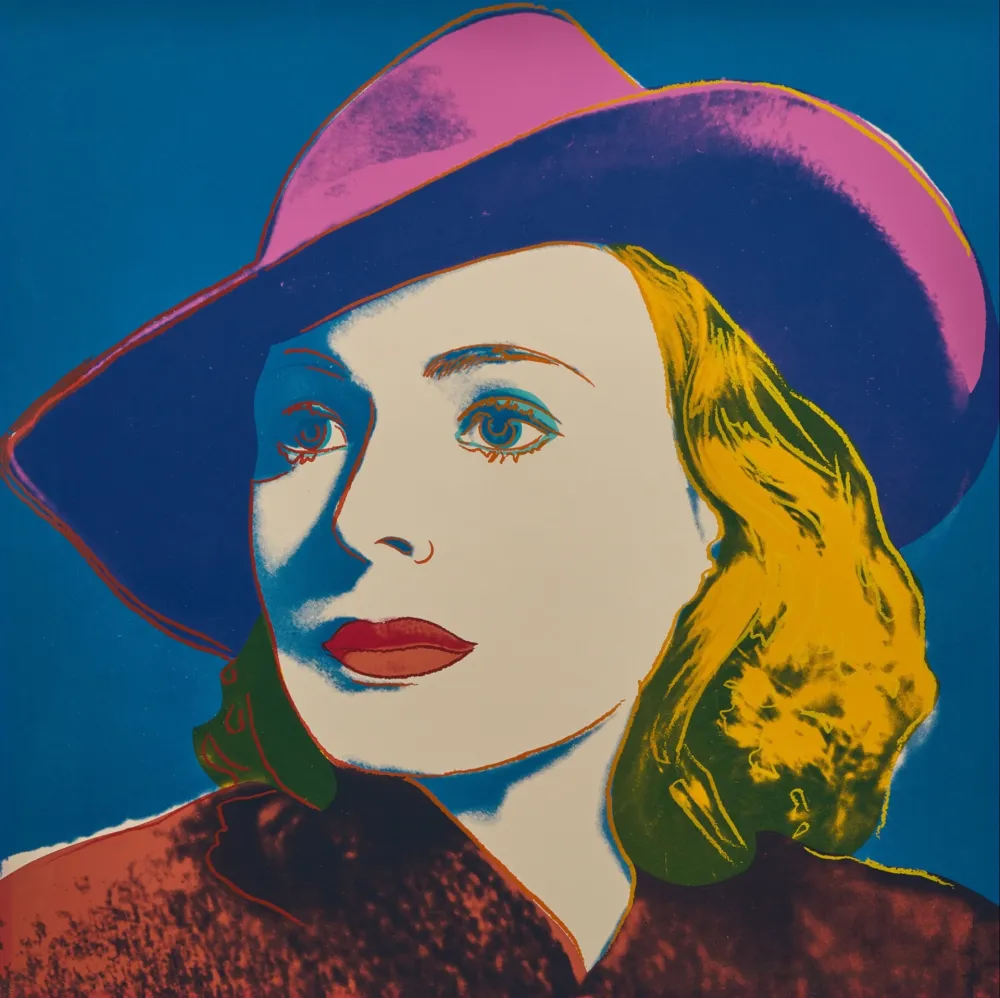 Siebdruck Warhol - Ingrid Bergman with Hat