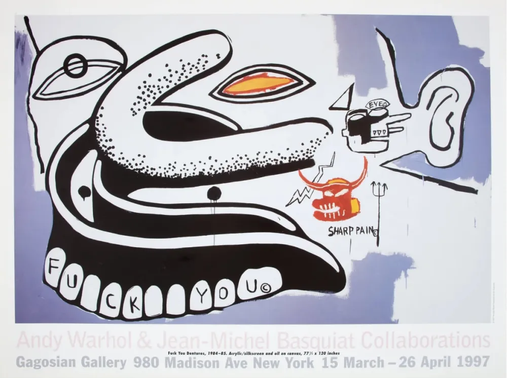 Plakat Warhol - Jean-Michel Basquiat - Fuck You Dentures