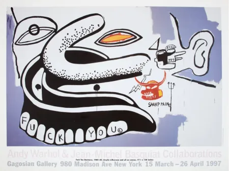 Plakat Warhol - Jean-Michel Basquiat - Fuck You Dentures