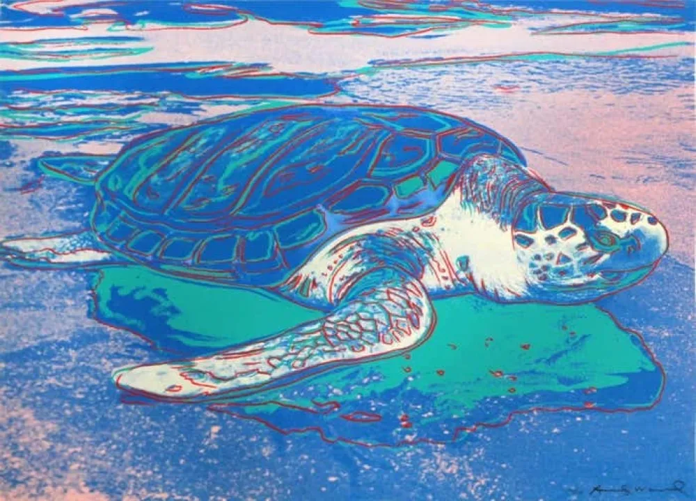 Siebdruck Warhol - La Tortue