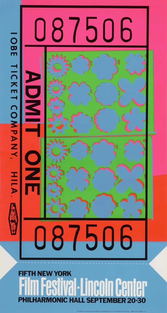 Siebdruck Warhol - Lincoln Center Ticket