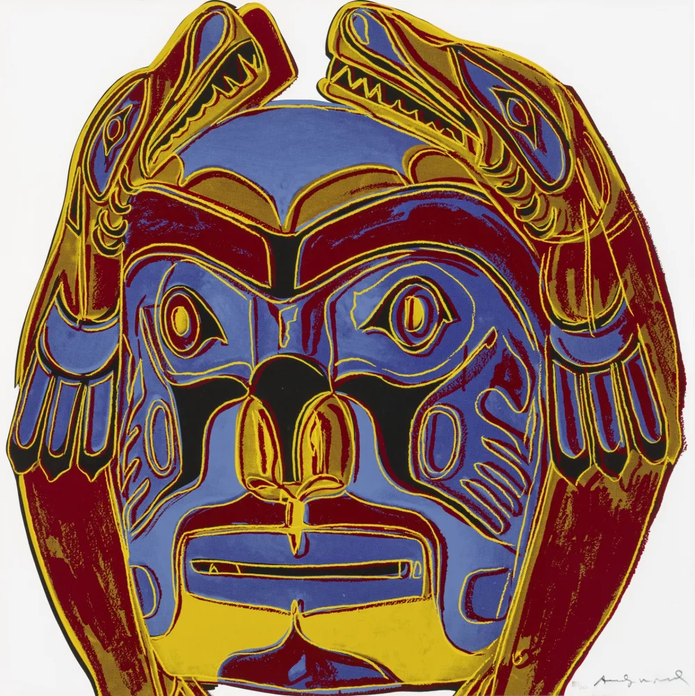 Siebdruck Warhol - Northwest Coast Mask 