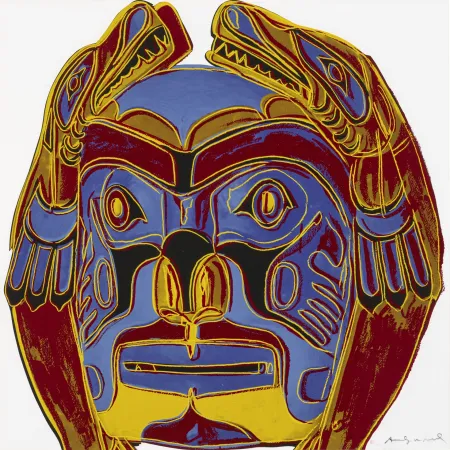 Siebdruck Warhol - Northwest Coast Mask 