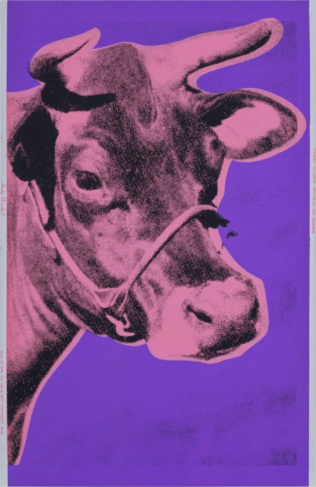 Siebdruck Warhol - Pink COW