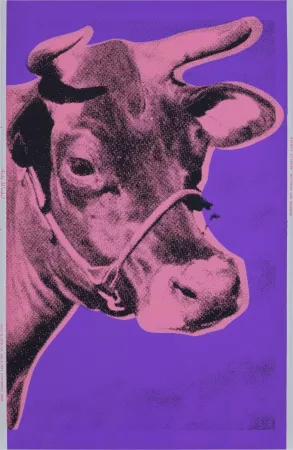 Siebdruck Warhol - Pink COW