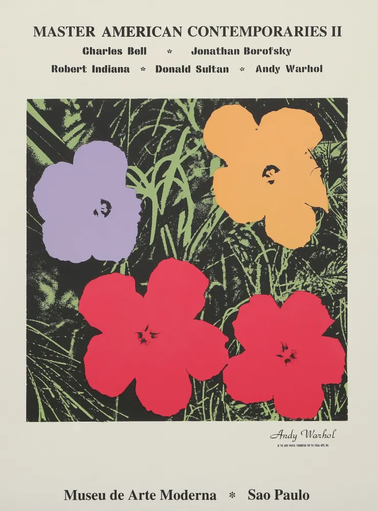 Siebdruck Warhol - Poppy Flowers for the Museu de Arte de Moderna, Sao Paulo