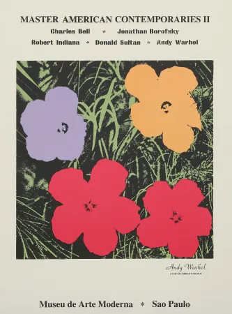 Siebdruck Warhol - Poppy Flowers for the Museu de Arte de Moderna, Sao Paulo