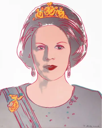 Siebdruck Warhol - Queen Beatrix of the Netherlands 339