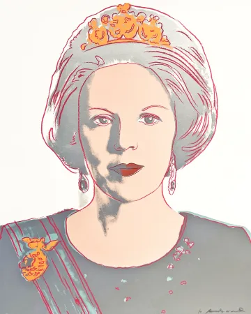 Siebdruck Warhol - Queen Beatrix of the Netherlands 339