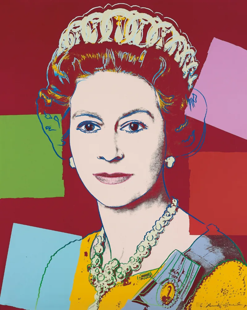 Siebdruck Warhol - Queen Elizabeth 334 