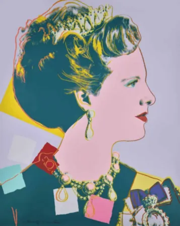 Siebdruck Warhol - Queen Margrethe II of Denmark, FS II. 342A
