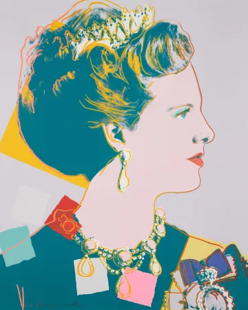 Siebdruck Warhol - Queen Margrethe II of Denmark (FS II342)