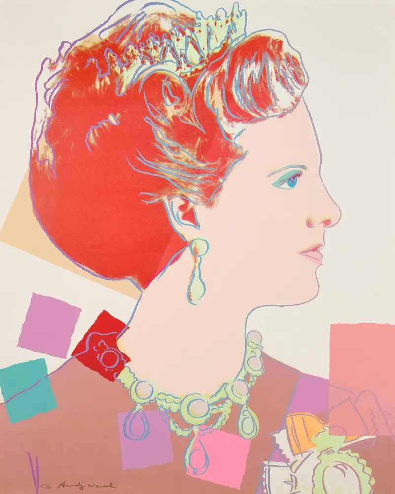 Siebdruck Warhol - Queen Margrethe II of Denmark (FS II344)