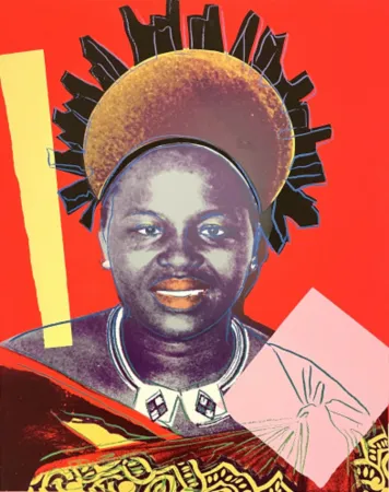 Siebdruck Warhol - Queen Ntombi Twala of Swaziland